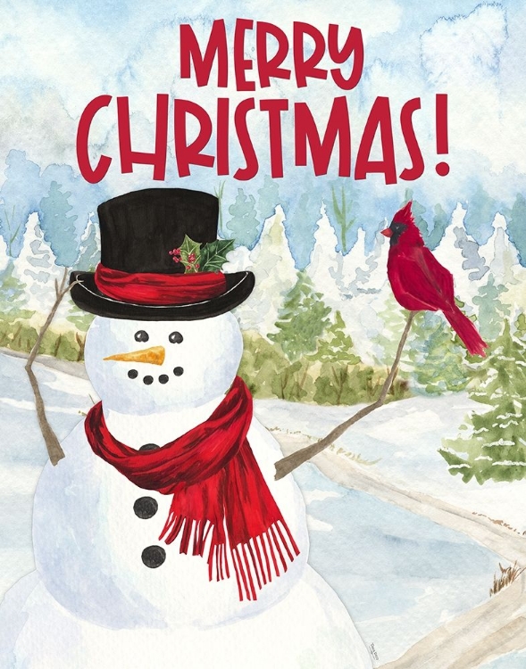 Picture of SNOWMAN CHRISTMAS PORTRAIT I