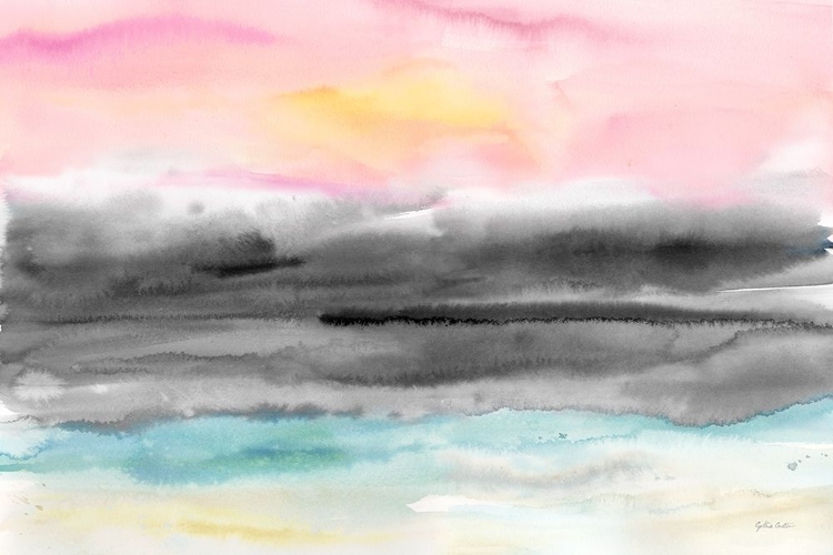 Picture of PINK SUNSET ABSTRACT LANDSCAPE