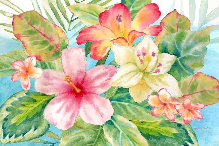 Picture of TROPICAL ISLAND FLORALS LANDSCAPE