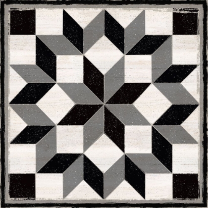 Picture of BLACK AND  WHITE QUILT BLOCK I