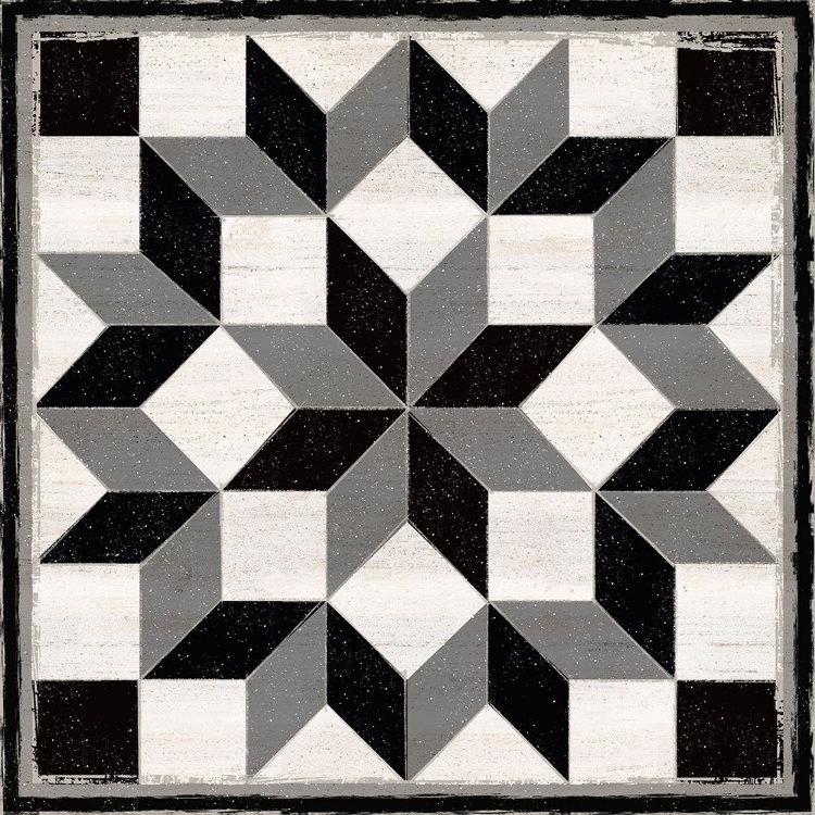 Picture of BLACK AND  WHITE QUILT BLOCK I