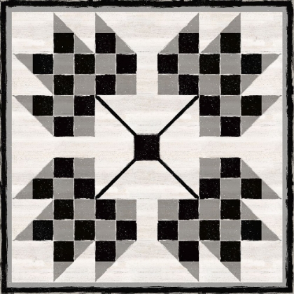 Picture of BLACK  AND WHITE QUILT BLOCK V