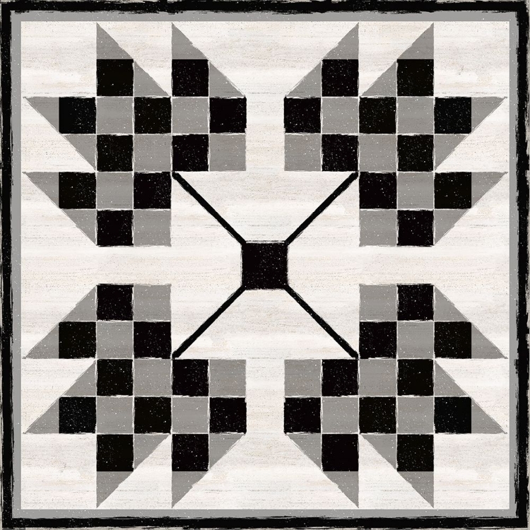 Picture of BLACK  AND WHITE QUILT BLOCK V