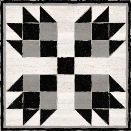 Picture of BLACK  AND WHITE QUILT BLOCK VII