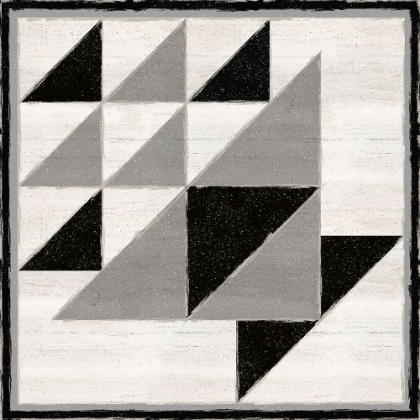 Picture of BLACK  AND WHITE QUILT BLOCK VIII