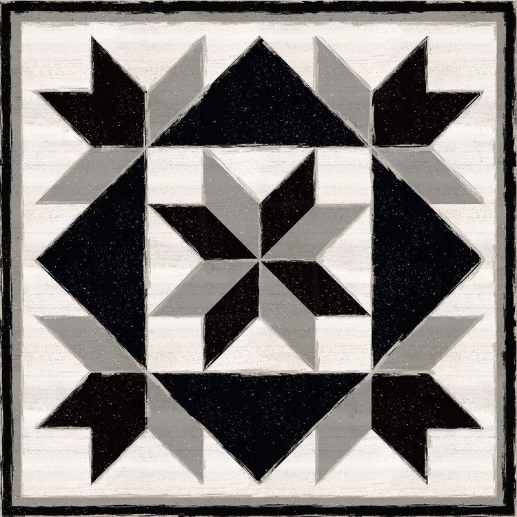 Picture of BLACK  AND WHITE QUILT BLOCK IX