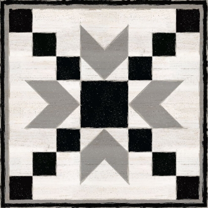 Picture of BLACK  AND WHITE QUILT BLOCK XI