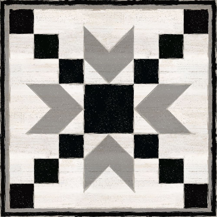 Picture of BLACK  AND WHITE QUILT BLOCK XI