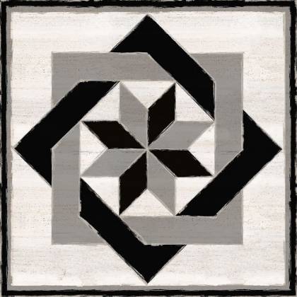 Picture of BLACK  AND WHITE QUILT BLOCK XII