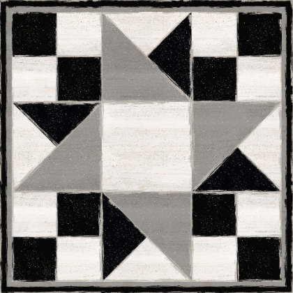 Picture of BLACK AND  WHITE QUILT BLOCK XIII