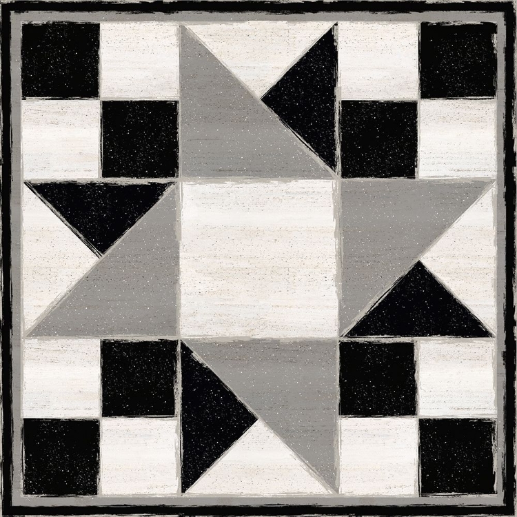 Picture of BLACK AND  WHITE QUILT BLOCK XIII