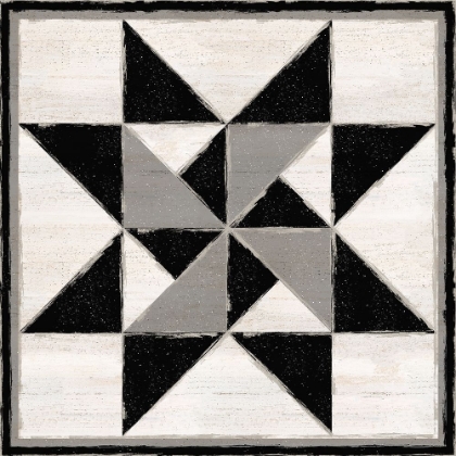 Picture of BLACK  AND WHITE QUILT BLOCK XIV