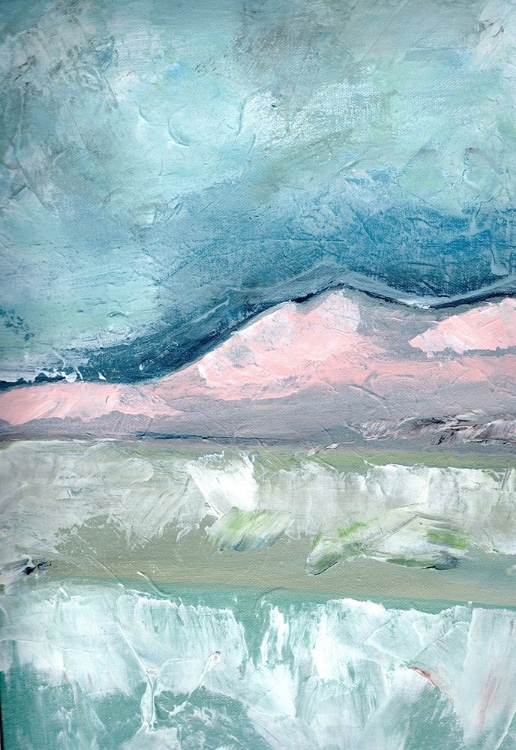 Picture of BLUSH  PINK MOUNTAINSCAPE I