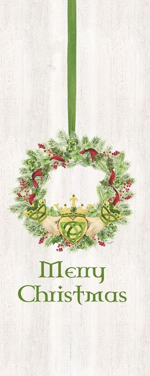 Picture of IRISH CHRISTMAS VERTICAL II-CLADDAGH WREATH