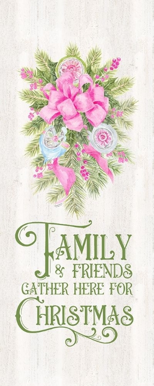 Picture of VINTAGE CHRISTMAS VERTICAL I-FRIENDS AND FAMILY