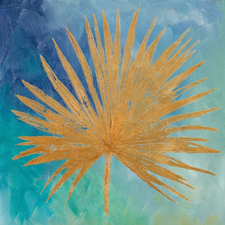 Picture of TEAL GOLD LEAF PALM I