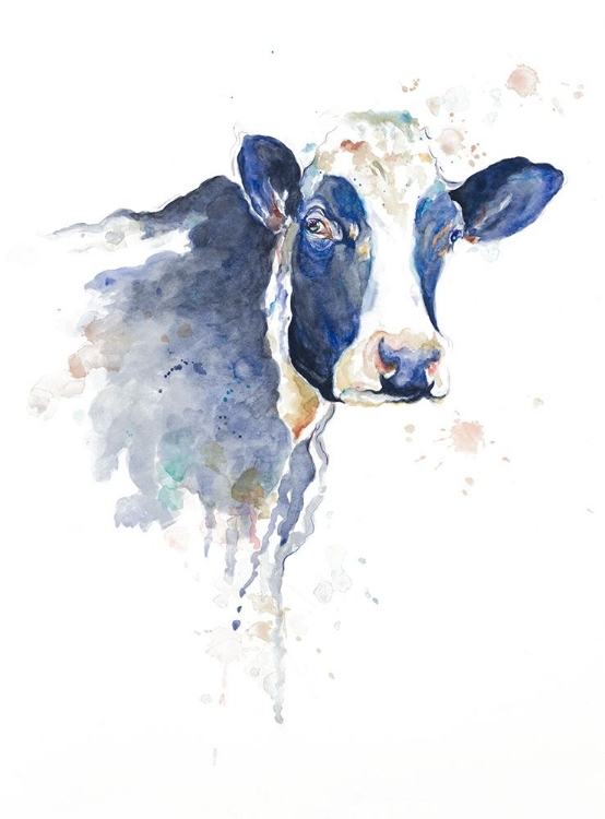 Picture of WATERCOLOR BLUE COW