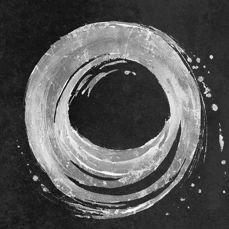 Picture of SILVER CIRCLE ON BLACK