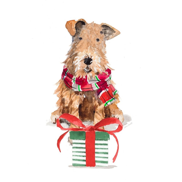 Picture of CHRISTMAS AIREDALE TERRIER