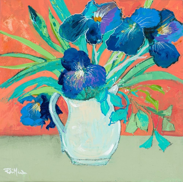 Picture of BLUE SPRINGTIME VASE