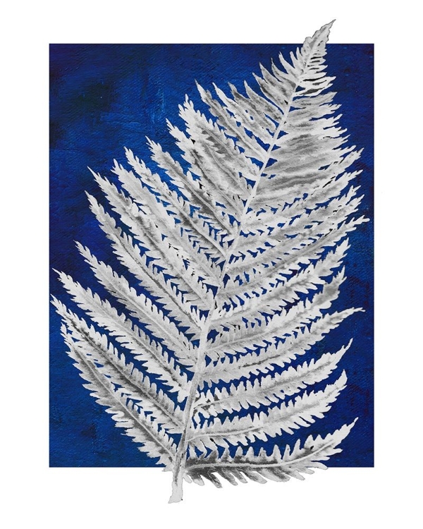 Picture of BLUE FERN IN WHITE BORDER II