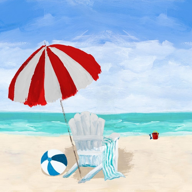 Picture of BEACH CHAIR WITH UMBRELLA