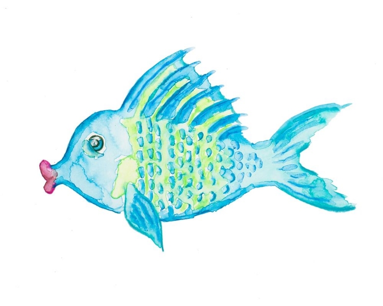 Picture of YELLOW AND BLUE FISH II