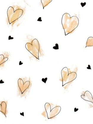 Picture of GOLD HEARTS PATTERN