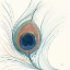 Picture of PEACOCK FEATHER II BLUE