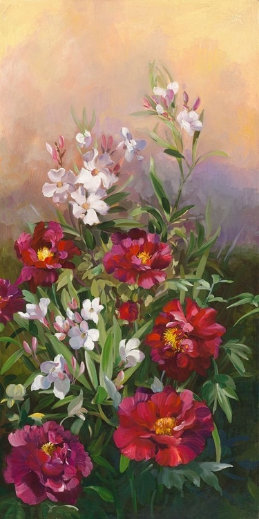 Picture of PIVOINES ROUGES ET LAURIER