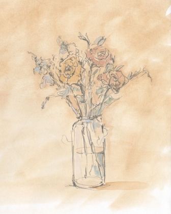 Picture of ANTIQUE PASTEL FLORAL I