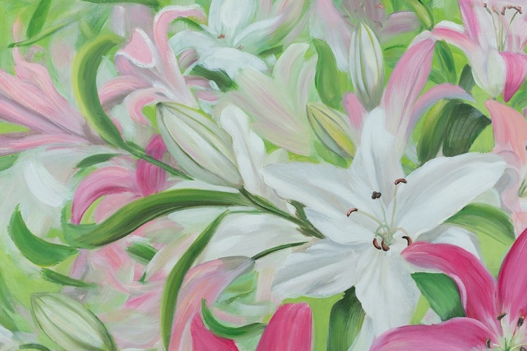 Picture of PINK AND WHITE LILIES I