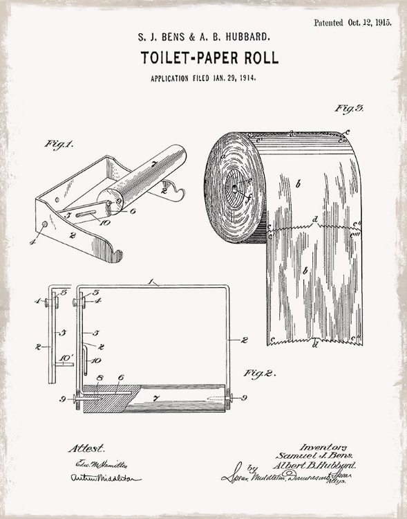 Picture of TOILET PAPER PATENT I