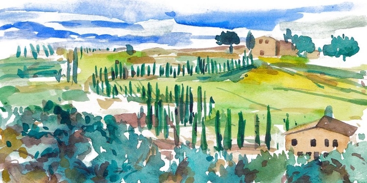 Picture of VIBRANT TUSCAN LANDSCAPE II