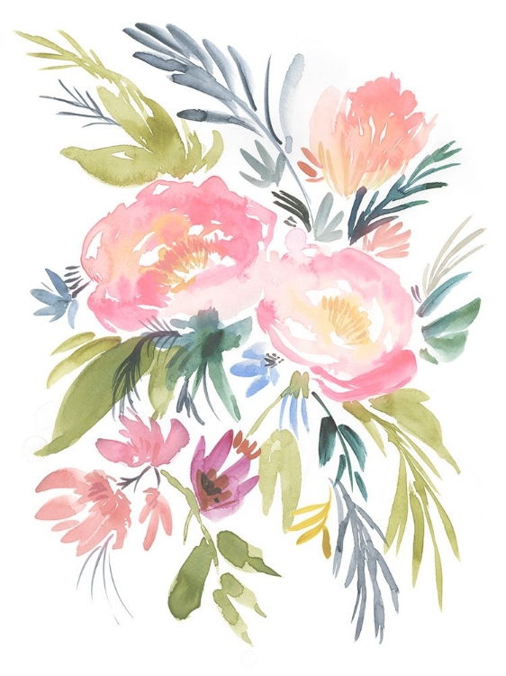 Picture of PASTEL FLORAL BOUQUET I