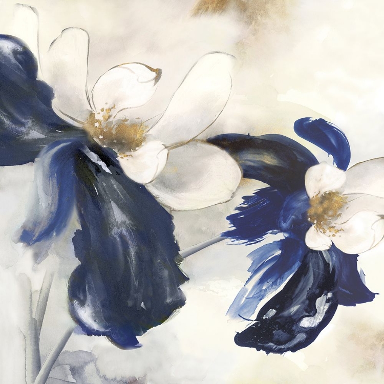 Picture of BLUE BLOSSOM FLORALS I 