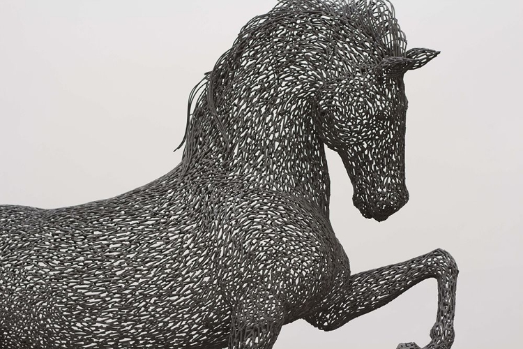 Picture of HORSE WROUGHT IRON STATUE