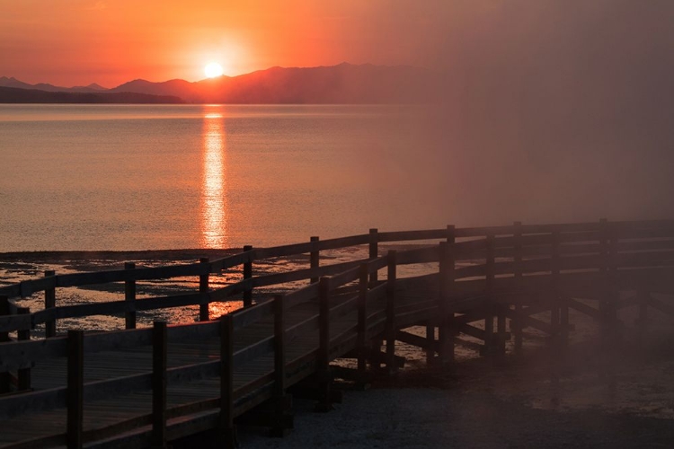 Picture of SUNRISE AT WEST THUM GEYSER BASIN, YELLOWSTONE NATIONAL PARK