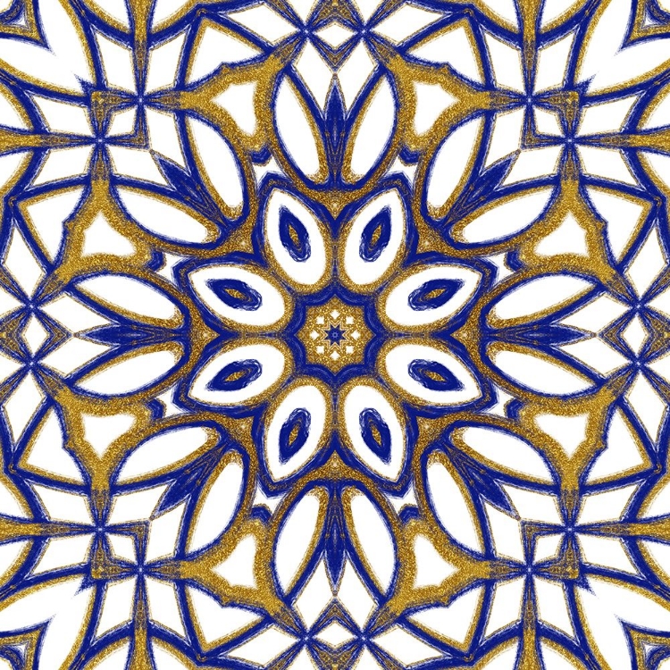 Picture of GOLD BLUE VINTAGE TILE IV