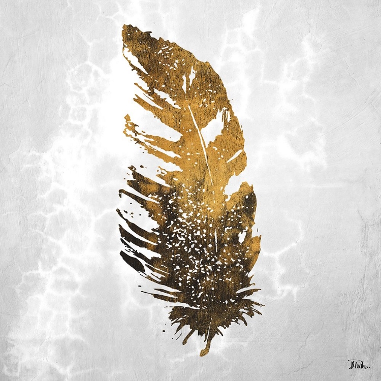 Picture of GOLD WATERCOLOR FEATHER II