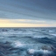 Picture of LAKE SUPERIOR WAVES NAVY CROP