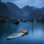 Picture of TWILIGHT ON THE LAKE AT THE GLACIER FOLGEFONNA