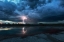 Picture of LIGHTNING ABOVE TURQUOISE POOL