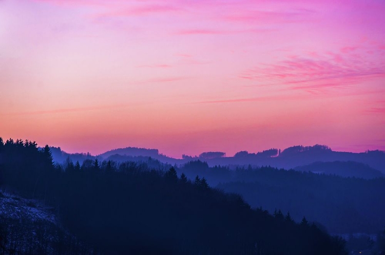 Picture of PINK SKY OVER RIDGE OF BLUE MOUNTAINS