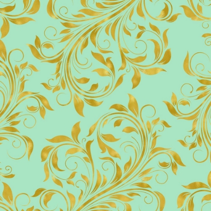 Picture of GOLDEN MINT DAMASK I