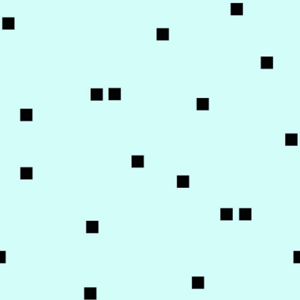 Picture of PALE AQUA BLACK SQUARES CONFETTI