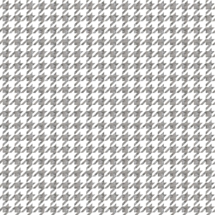 Picture of SILVER HOUNDSTOOTH ON WHITE