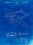 Picture of PP277-FADED BLUEPRINT LOCKHEED P-38 LIGHTNING PATENT POSTER