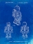 Picture of PP936-FADED BLUEPRINT LEGO SKELETON PATENT POSTER