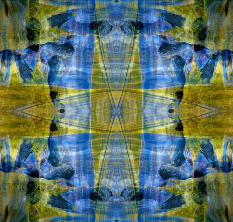 Picture of BLUE AND YELLOW ABSTRACT